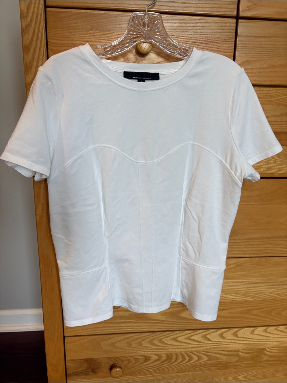 White House Black Market White Crew Neck Top